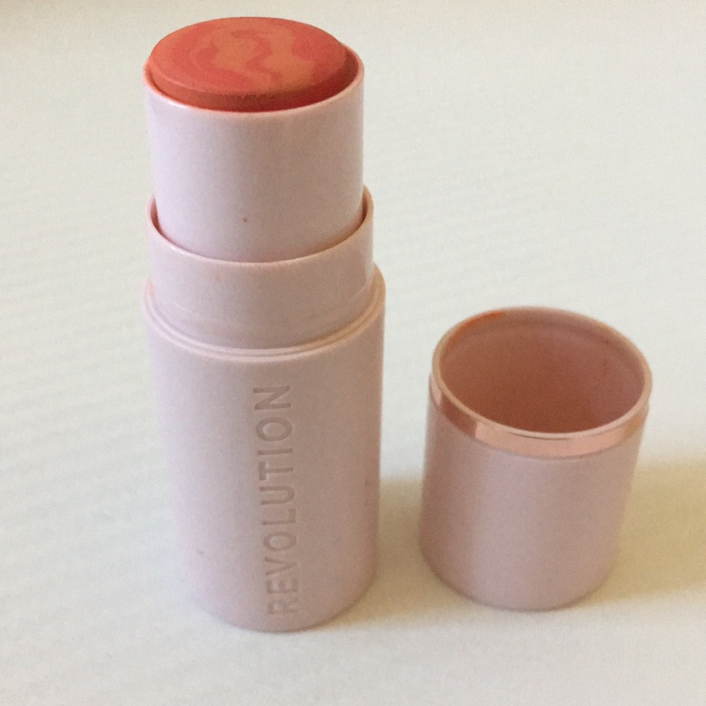 Revolution Cream Blush Stick — Coral Peach